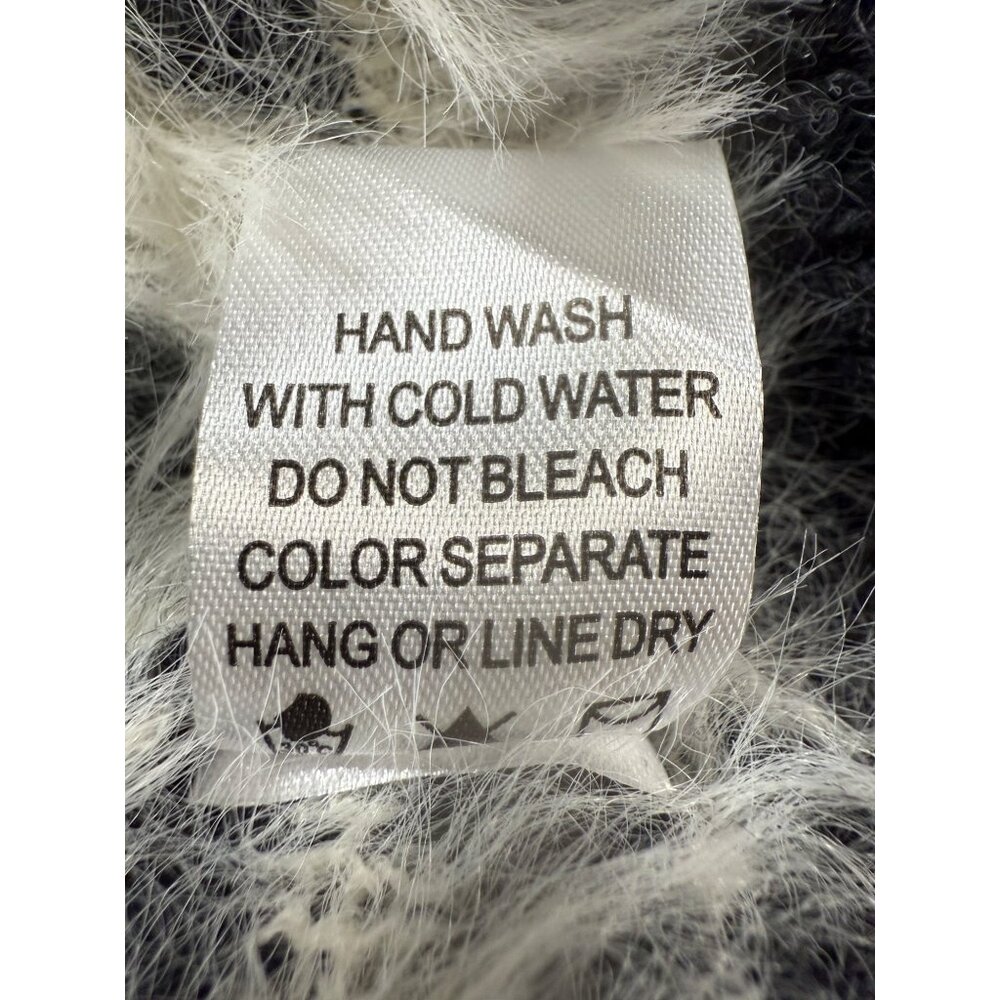 Threaded Leaf Fuzzy Leopard Print L Button-Down C… - image 6